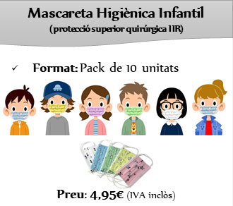 2 mascareta higienica infantil